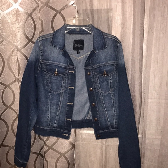 Jessica Simpson Dark Wash Denim Jean Jacket. Size XSmall. Like New! - Picture 2 of 4